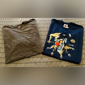 Harley-Davidson Graphic T-Shirts - Blue and Brown